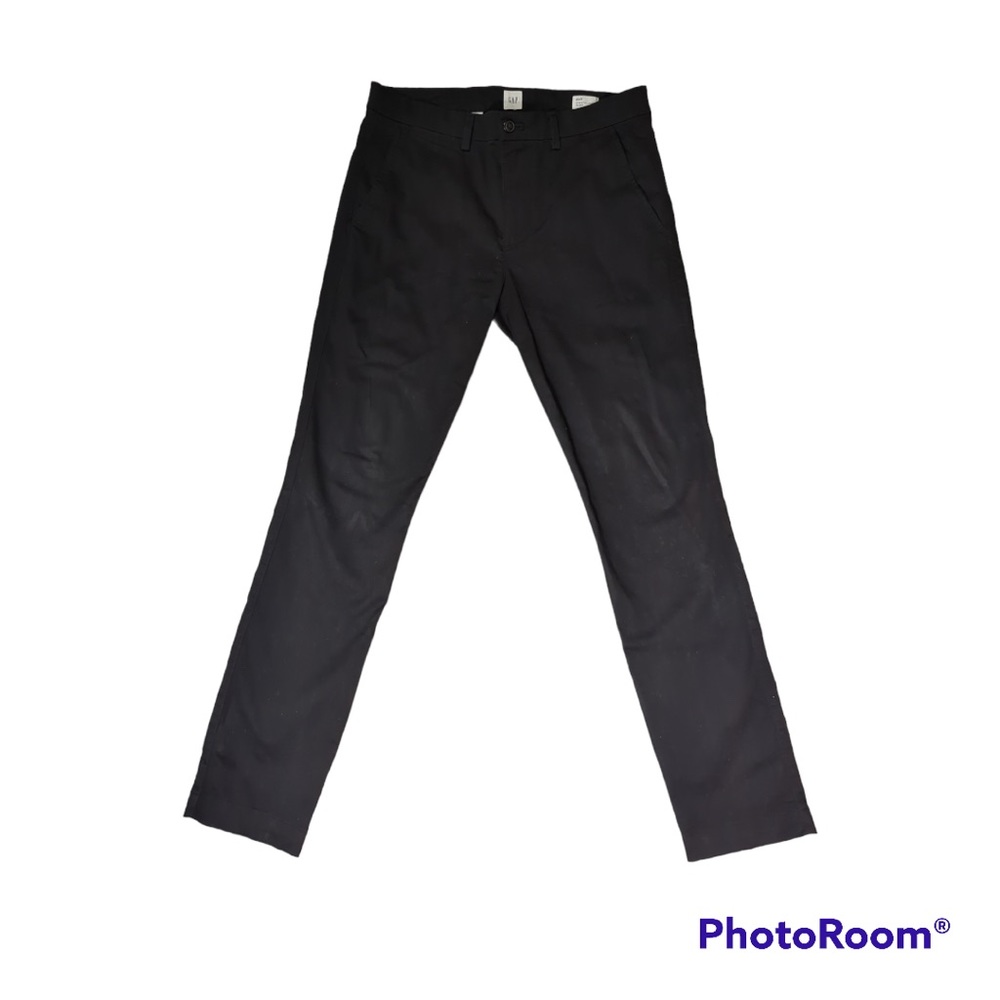 GapFlex, Black Modern Khakis in Skinny Fit, Size